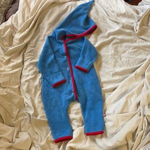 Zutano, cozi elf romper, size 6m, periwinkle